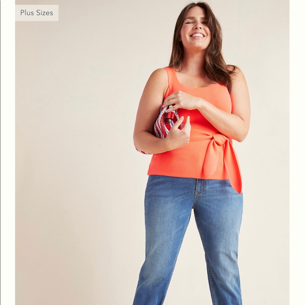 Anthropologie Harlow Belted Sleeveless Top